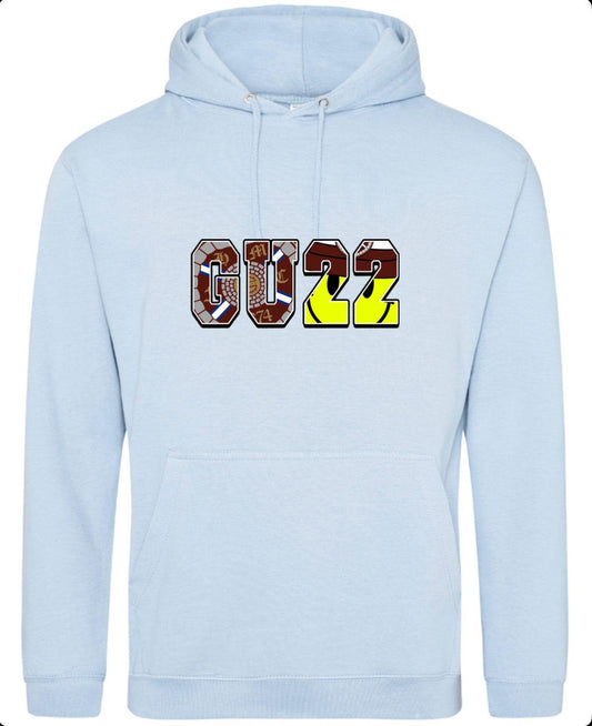 Kids Baby Blue Maroon GU22 Hoodie